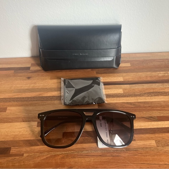 NWT Isabel Marant IM0007/S 8079O Black Aviator Sunglasses - Picture 4 of 13